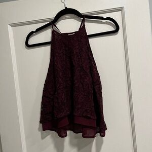 Paper crane lace top